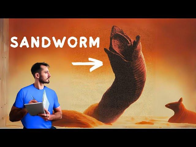 Drawing Sandworms (the Traveller Sketchbook Method)