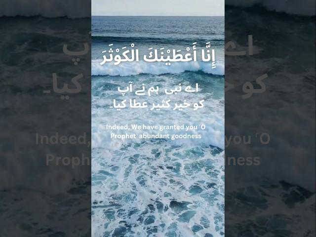 Al-Kausar#quranrecitation #qurantranslation#qurantilawat#surahkausar#allahloves#quranverses#quranic