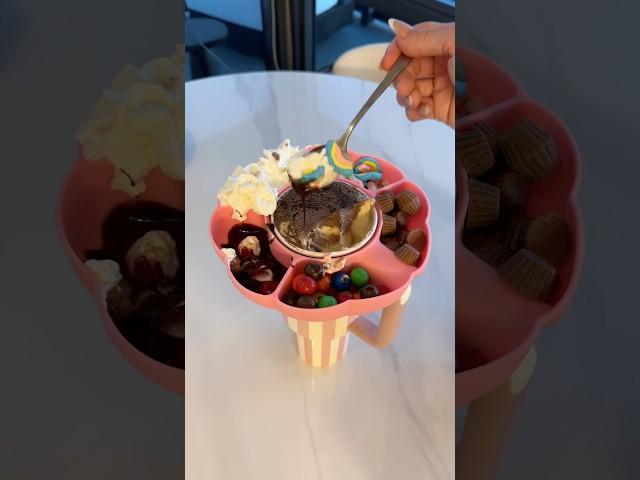 *ASMR* STANLEY ICE CREAM SUNDAE! #asmr #restock #kitchen #kitchenrestock #stanleytumbler #icecream