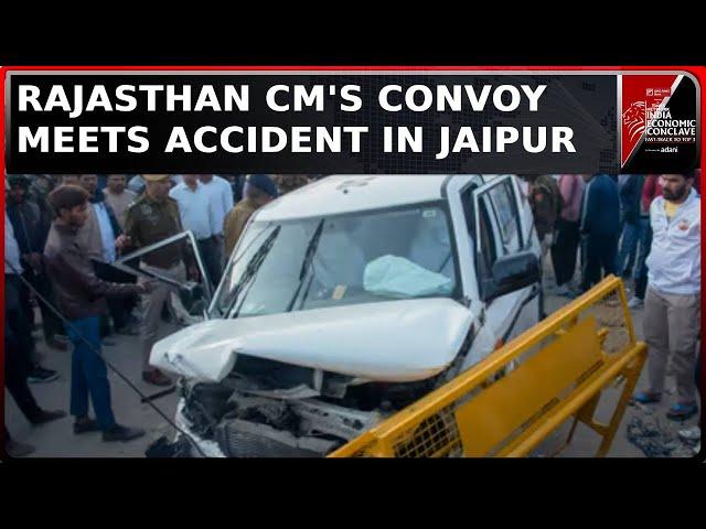 Rajasthan CM's Convoy Meets Accident In Jaipur | Many Vehicles Involved In High Speed Crash