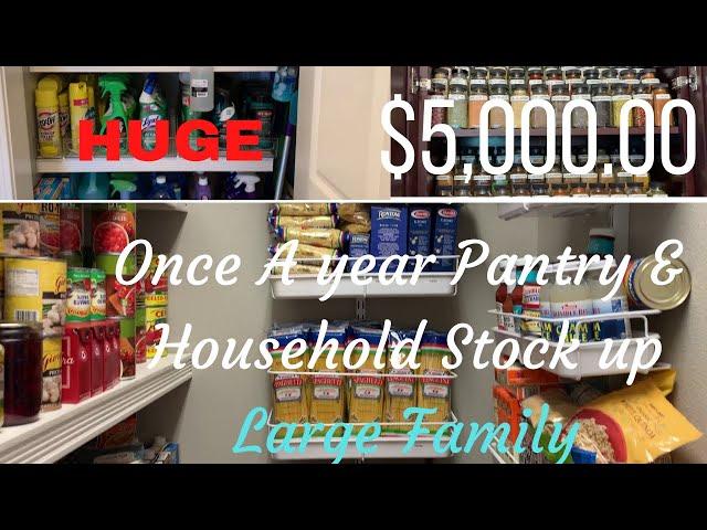 A years worth of food  | Pantry, Freezer and Household stock up