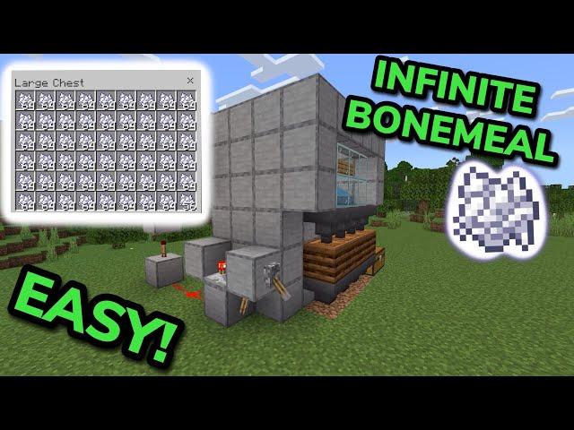 NEW SIMPLE 1.21 BONE MEAL FARM TUTORIAL in Minecraft Bedrock (MCPE/Xbox/PS/Switch/PC)