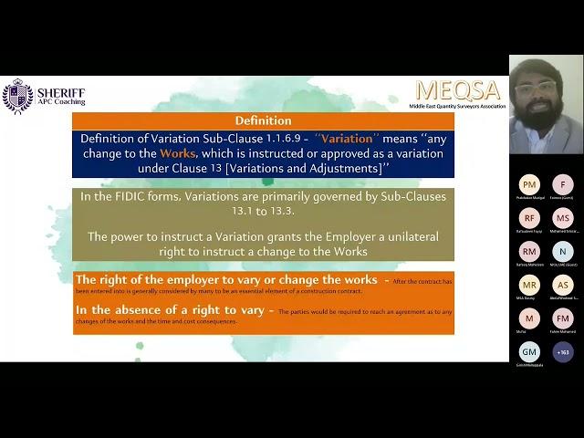 Free webinar 21 - Variations under FIDIC 1999 Redbook