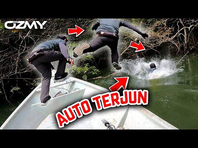 Casting toman Tasik Gubir : Rod pancing TERJATUH !!