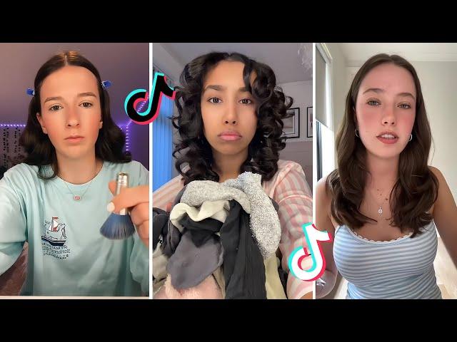 Makeup Tutorial Tiktok Compilation - GRWM  ( Get Ready With Me ) ️(Skincare, Makeup, Outfits) 1074