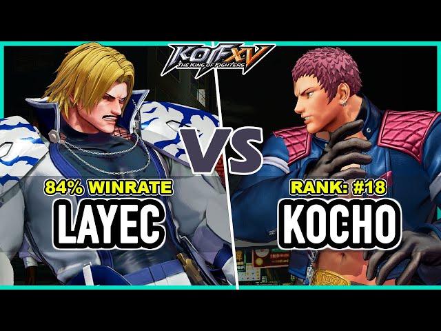 KOF XV  Layec (Rugal/Goenitz/O.Chris) vs Kocho (Yashiro/Clark/Ralf)