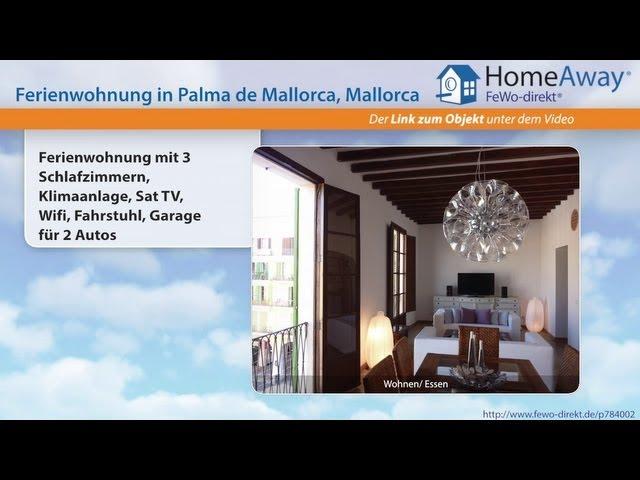 Palma de Mallorca: Ferienwohnung mit 3 Schlafzimmern, Klimaanlage, Sat TV - FeWo-direkt.de Video