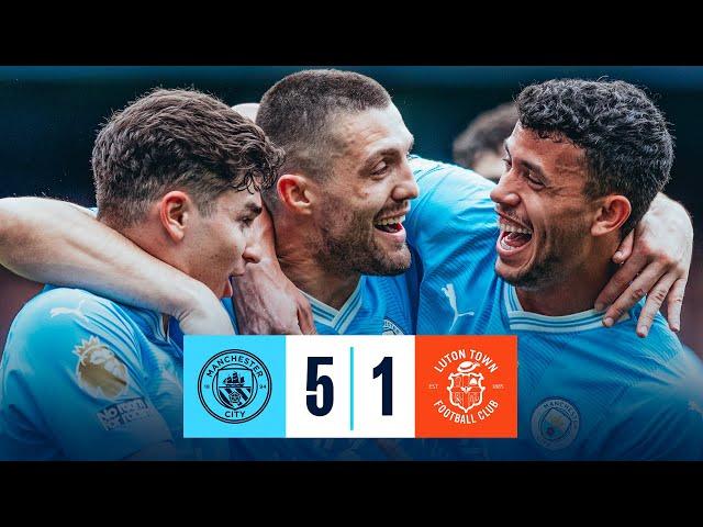 HIGHLIGHTS! CITY MOVE TOP WITH FIVE STAR WIN OVER LUTON | Man City 5-1 Luton Town | Premier League