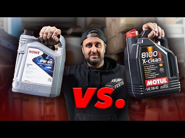 Motorölvergleich - ROWE 0W40 vs. MOTUL X-Clean 5W40 | BMWFarid