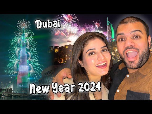 Celebrating New Year 2024 In Dubai  | Bohot Mushkil Se Fireworks Dekhe  | Happy New Year ️