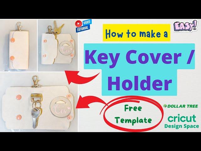 How To Make A Key Cover | Faux Leather | Coin Holder | Cricut | EASY | Step By Step  | DIY by Ces