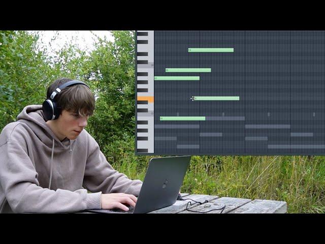 Making a HARD Beat Outside In Nature | FL Studio Cook Up