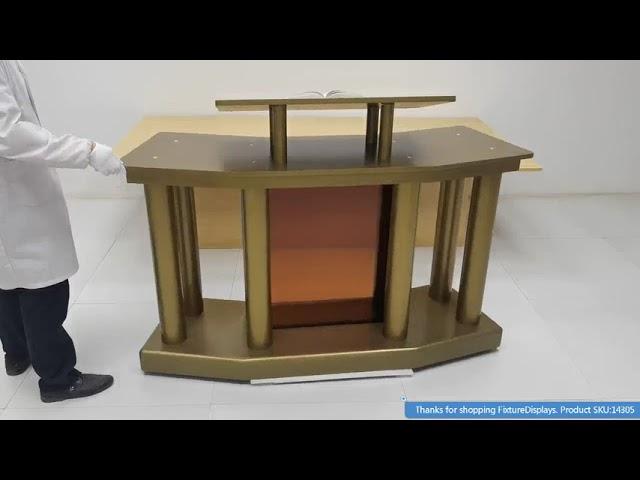 14305 large podium deluxe pulpit church lectern conference podium event gold pulpit  3D INSTRUCTIONS