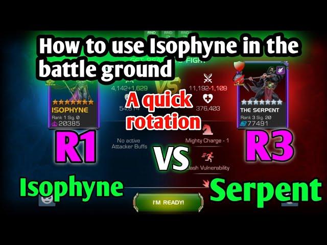 How to use Isophyne in the Battle Grounds | A quick rotation | Marvel contest of champions |MCOC