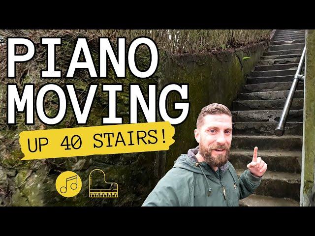 How to Easily Move a Piano Up & Down Stairs | A Day in the Life of a Piano Mover