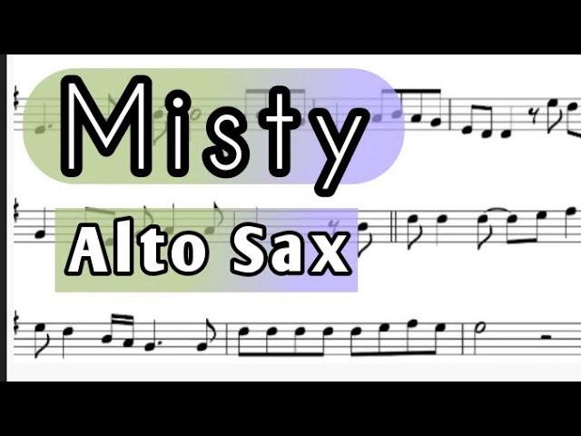 Misty I Alto Sax Sheet Music Backing Track Play Along Partitura