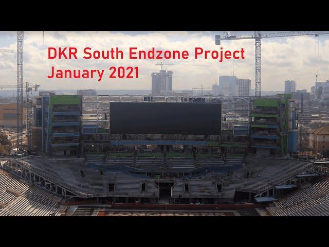 Darrell K. Royal-Texas Memorial Stadium South Endzone Construction Timelapse (January 2021)