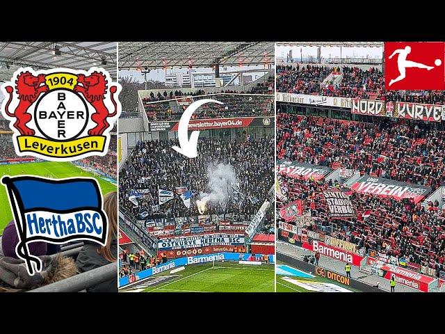 Flares, Ultras, Flags and Goals! Bayer Leverkusen v Hertha Berlin