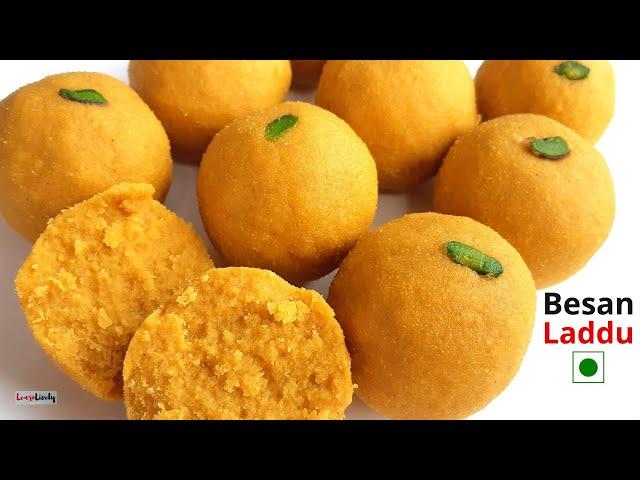 हलवाई से अच्छे (PURE) बेसन के लड्डू बनाने के सभी राज़ Besan Ke Laddu | Only 3 Ingredient Besan Ladoo