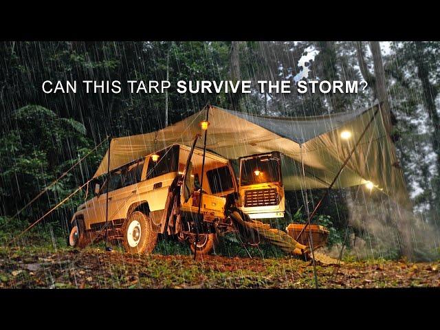 DISASTER CAMPING in STORM & HEAVY RAIN | Surviving the STORM | ASMR