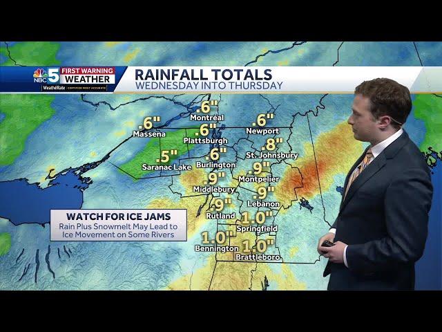 Localized river flood threat in Vermont, New York this week (3-3-25)