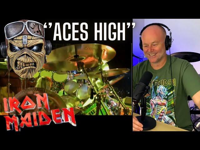 Drum Teacher Reacts: IRON MAIDEN | ''Aces High'' (Live in Mumbai 2008)