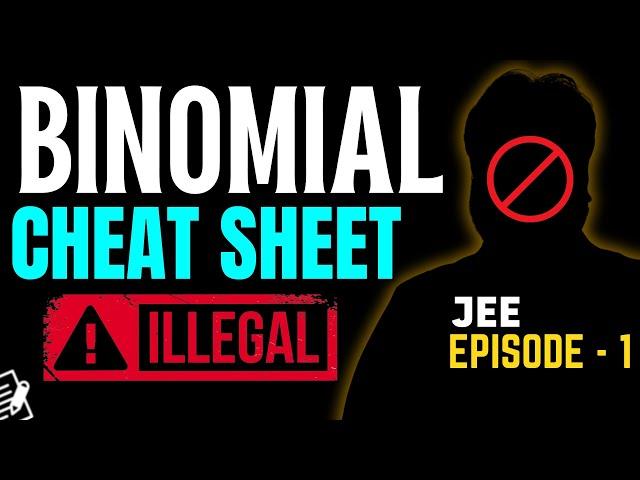 Binomial Cheat Sheet | Binomial Summation All Formula | JEE Main & Advanced | Anshul Singhal