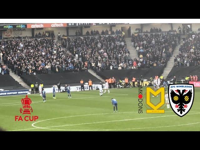 MK DONS LOSE RED CARD 10 MEN  AWAY SCENES & LIMBS 