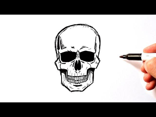 How to Draw a Skull | Drawings for sketching | Simple drawings