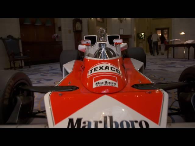 Murray Walker, Freddie Hunt and Tom Hunt on the 40th Anniversary of James Hunt's World Championship