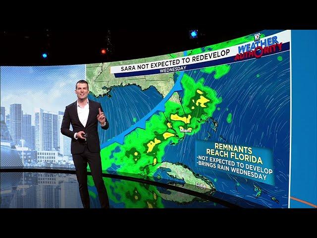 Tropical Storm Sara's remnants forecast to reach Florida