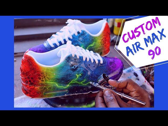 AIR MAX 90 CUSTOM | CUSTOM AIR MAX 90 - GALAXY TUTORIAL 2020