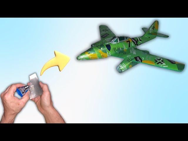 How to make a soda can airplane DIY ME-262 fighter jet
