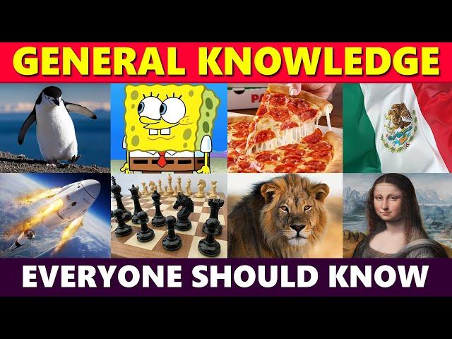 General Knowledge Trivia Quiz!  | 101 Questions EVERYONE Should Know! (Part 2)