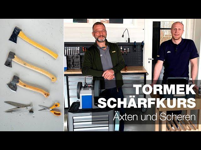 Schärfen von Äxten und Scheren | Teil 2 | Tormek Live Schärfkurs