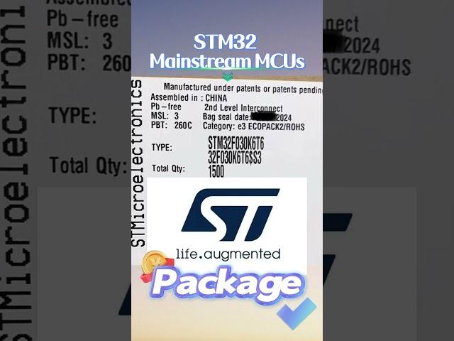 ST Series STM32F030K6T6 STM32 32-bit Arm Cortex MCUs #microcontrollers  #stmicroelectronics #mcu