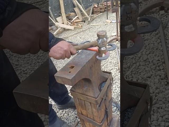 Making a Kickstand Puck - Blacksmith vs Wood Worker! #blacksmith #woodworking #Bunratty #ireland #fy