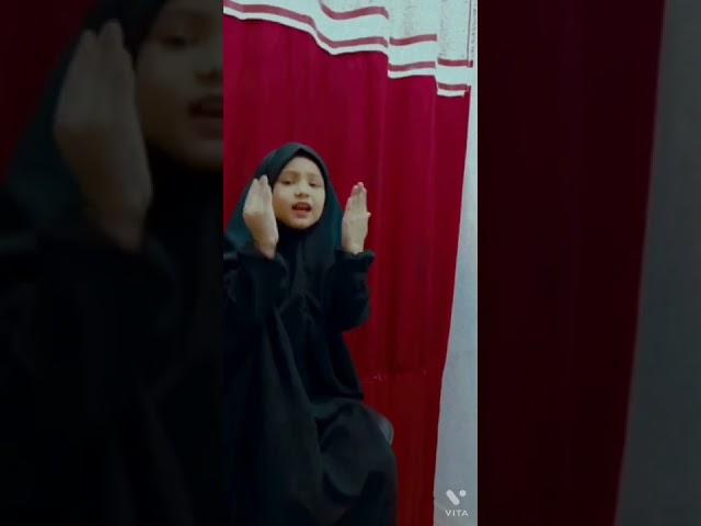 small girl reciting hadees