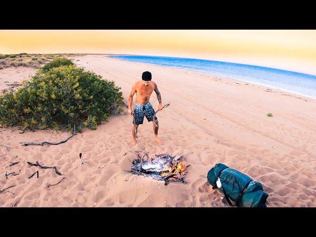 SOLO Camping With NO FOOD On Isolated Beach | Surprising Some Young Fans (Emotional)  - Ep 244