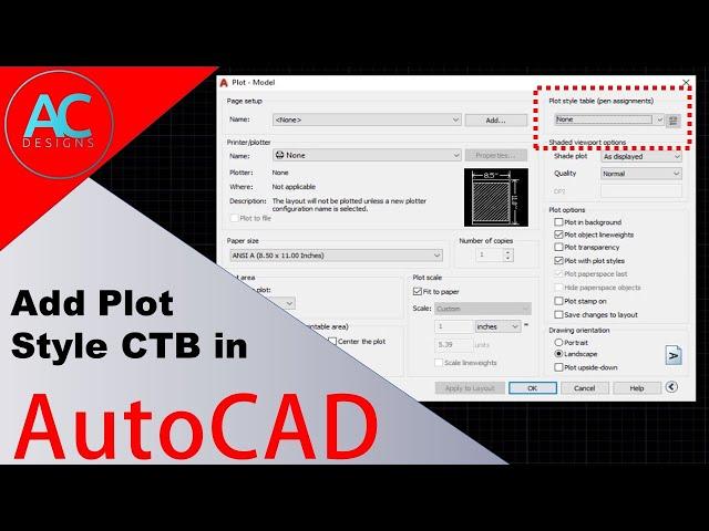 How to Add Plot Style CTB file in AutoCAD | AutoCAD Tutorial | Tips and Tricks