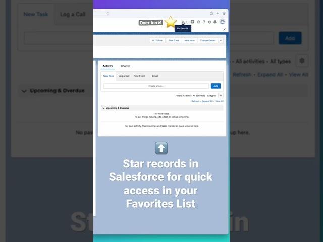 Salesforce Tip: Use Your Favorites List  #salesforcetips #salesforcetraining