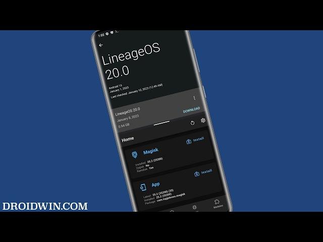 Root LineageOS 20 Android 13 via Magisk