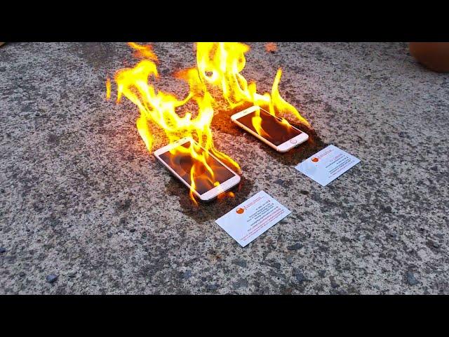 Apple iPhone 6 vs Samsung Galaxy S5 ON FIRE