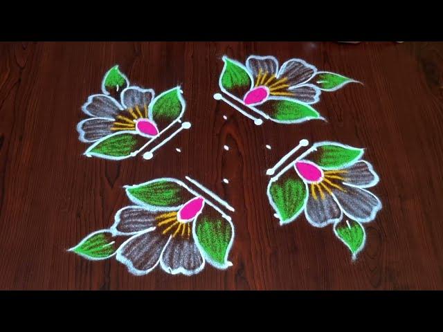 Friday rangoli || flowers rangoli || rangoli designs ||