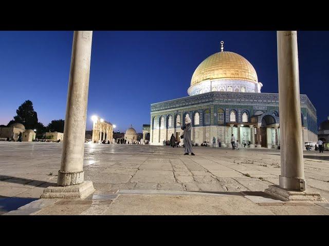 جولة ليلية في رحاب المسجد الاقصى..night tour in AL aqsa mosque