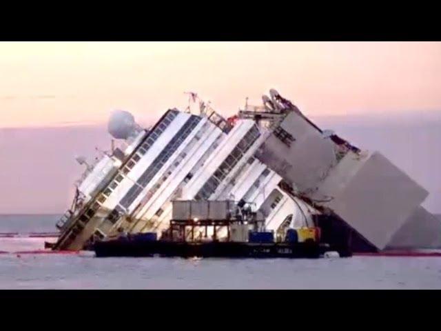 Raising the Costa Concordia: A Time Lapse