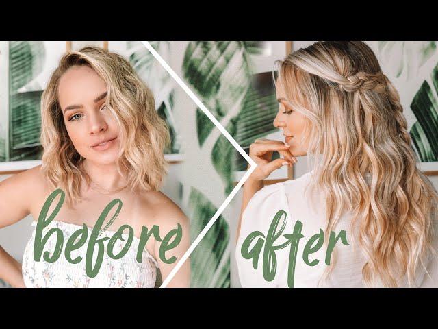 Hair Extensions For Short Hair +  Hairstyles to Blend Extensions - Kayley Melissa