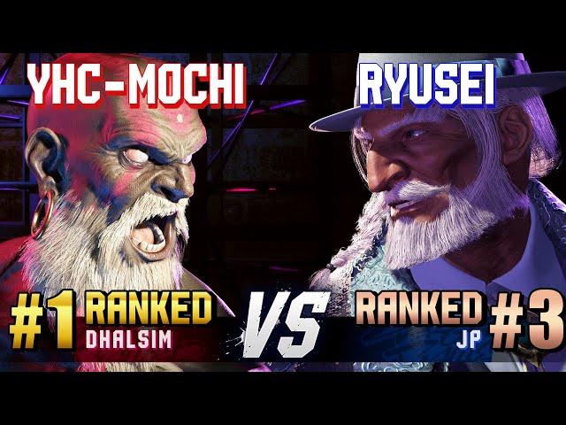 SF6 ▰ YHC-MOCHI (#1 Ranked Dhalsim) vs RYUSEI (#3 Ranked JP) ▰ High Level Gameplay