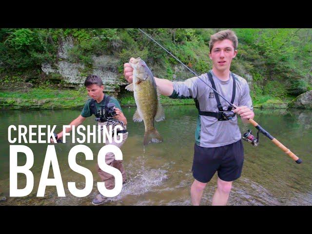 Creek Fishing Smallmouth Bass -- Senko and Topwater