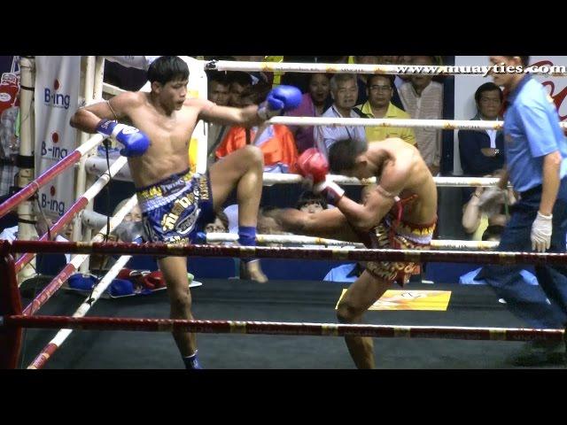 Muay Thai Fight - Seksan vs Songkom "The Low-Kick Round", Rajadamnern Stadium, Bangkok, 24.12.2014